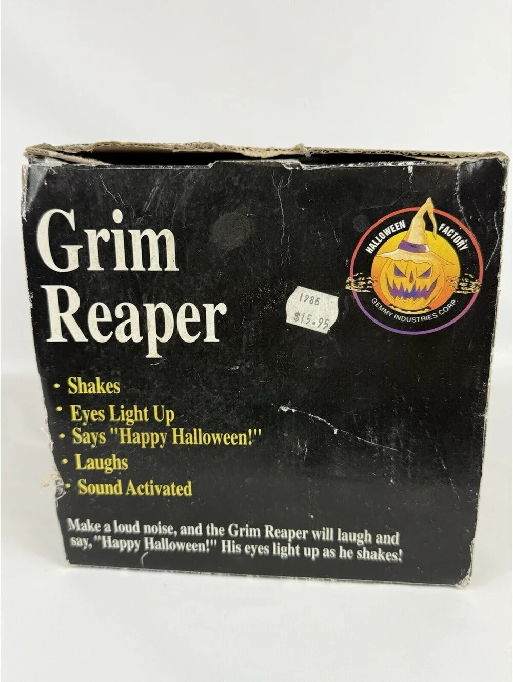 Gemmy Halloween Factory EERIE GRIM REAPER Decoration Shake Groan Sound Activated